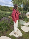 Short Padded Coat Burgundy