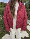 Short Padded Coat Burgundy