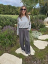 Balloon Cropped Shirt Grey