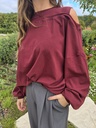 Cutout Shirt Burgundy