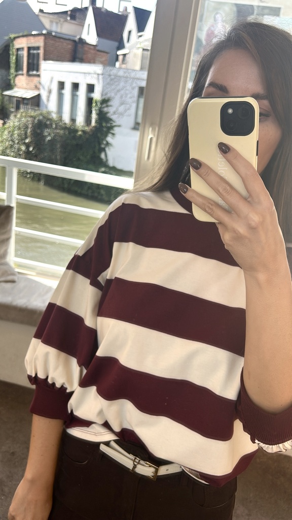 Striped Shirt Celia Burgundy