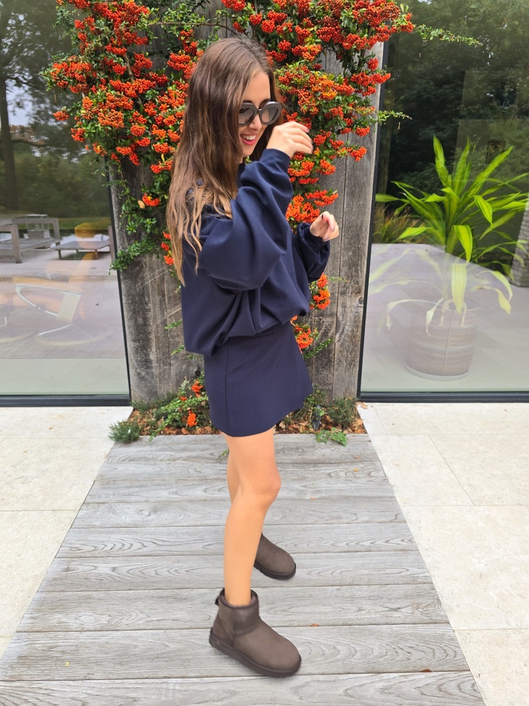 Cropped Sweater Balloon Navy