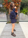 Cropped Sweater Balloon Navy