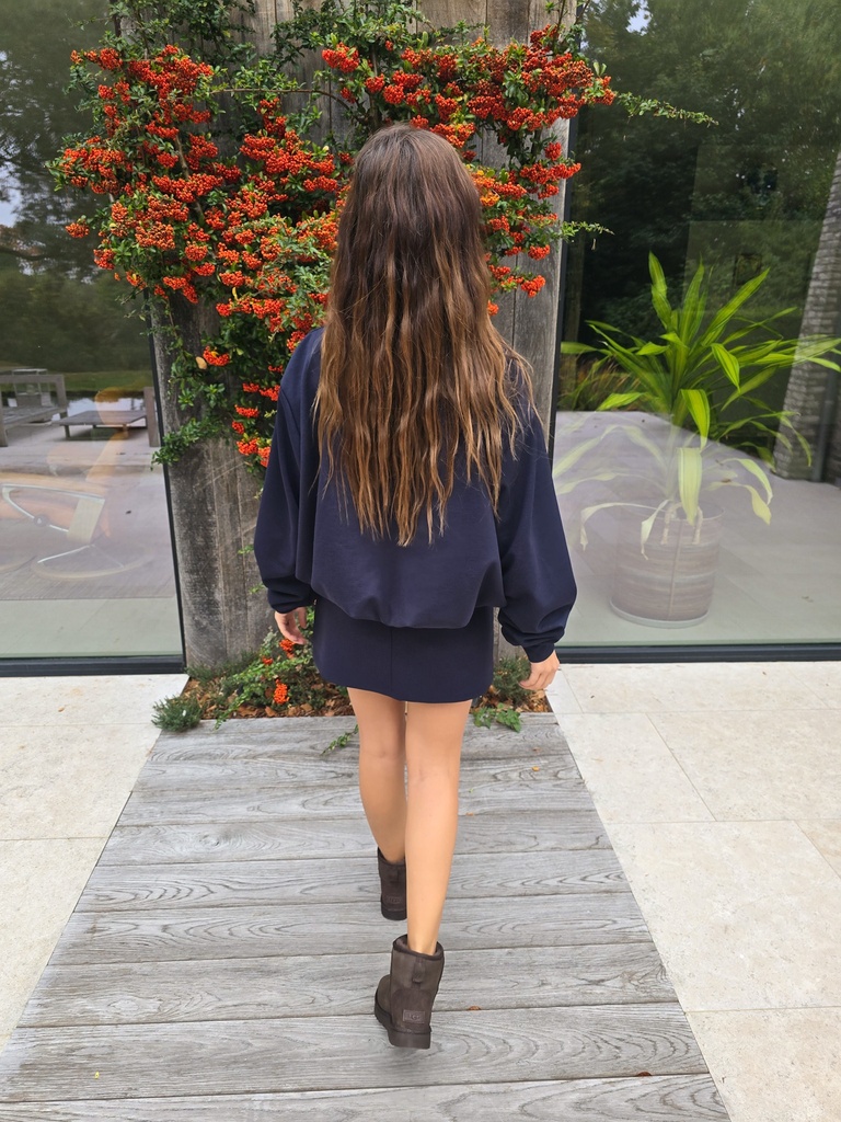 Cropped Sweater Balloon Navy