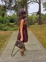 Faux Leather Dress Alice Burgundy