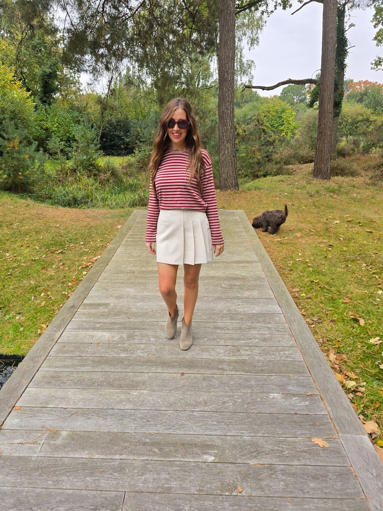 Striped Shirt Burgundy/LightBrown
