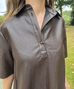 Faux Leather Dress Milla Chocolate