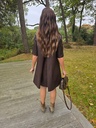Faux Leather Dress Milla Chocolate