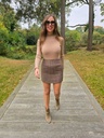 Plaid Skirt Brown