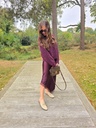 Satin Skirt Assemetric Fig