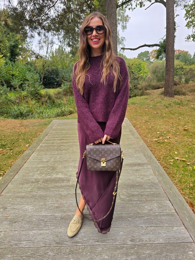 Satin Skirt Assemetric Fig