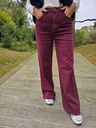 Wide Leg Jeans Burgundy