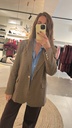 Checkered Blazer Brown