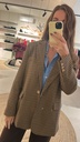 Checkered Blazer Brown