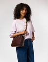 Jackie Midi Striped Chocolate