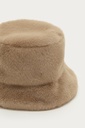 Bucket Hat Faux Fur Beige