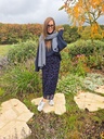 Hazel Stripes Scarf Navy/Grey