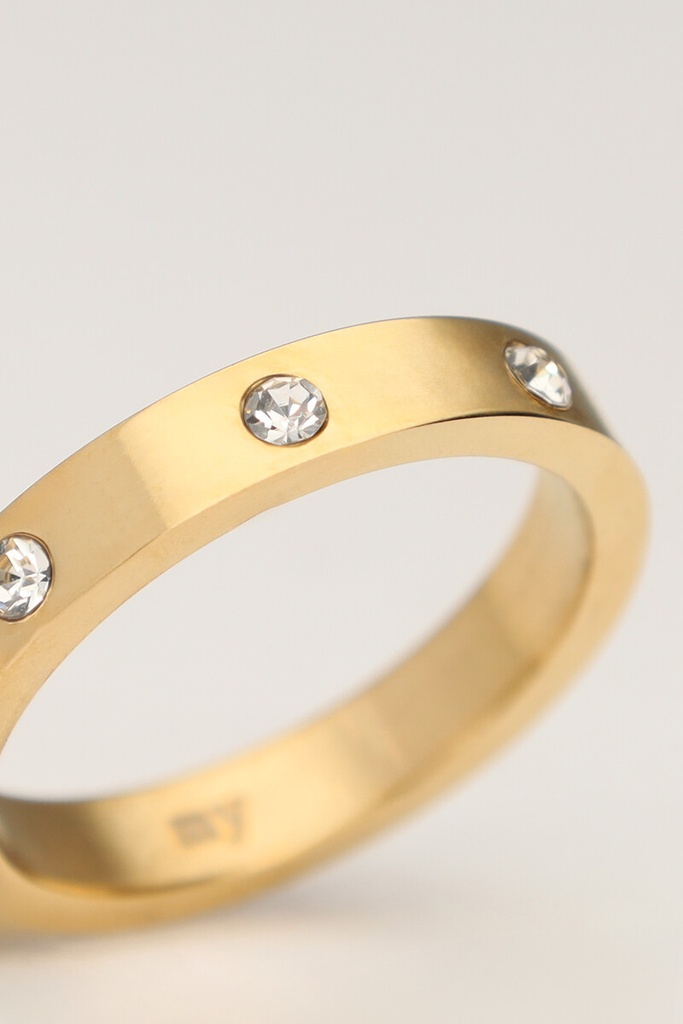 MY Ring Met Transparante Stenen Maat 16