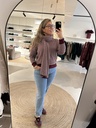 Hazel Striped Knit Grey/Burgundy