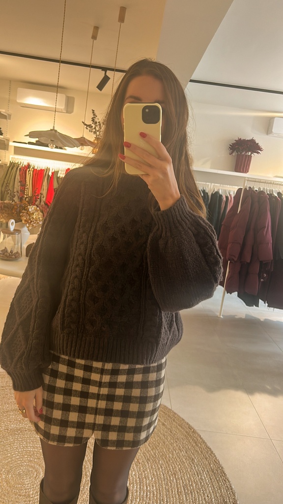 Knit Yvonne Chocolate Brown