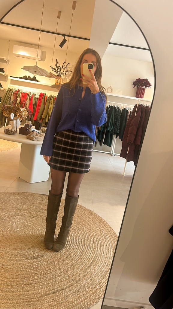 Skirt Wool Brown/Blue