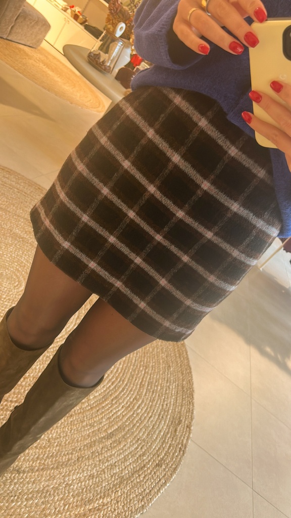 Skirt Wool Brown/Blue