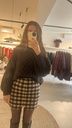 Checkered Skirt Brown/Beige