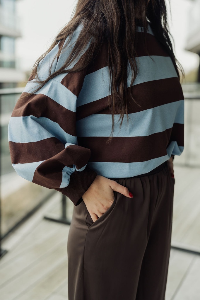 Striped Shirt Celia LS BrownBlue