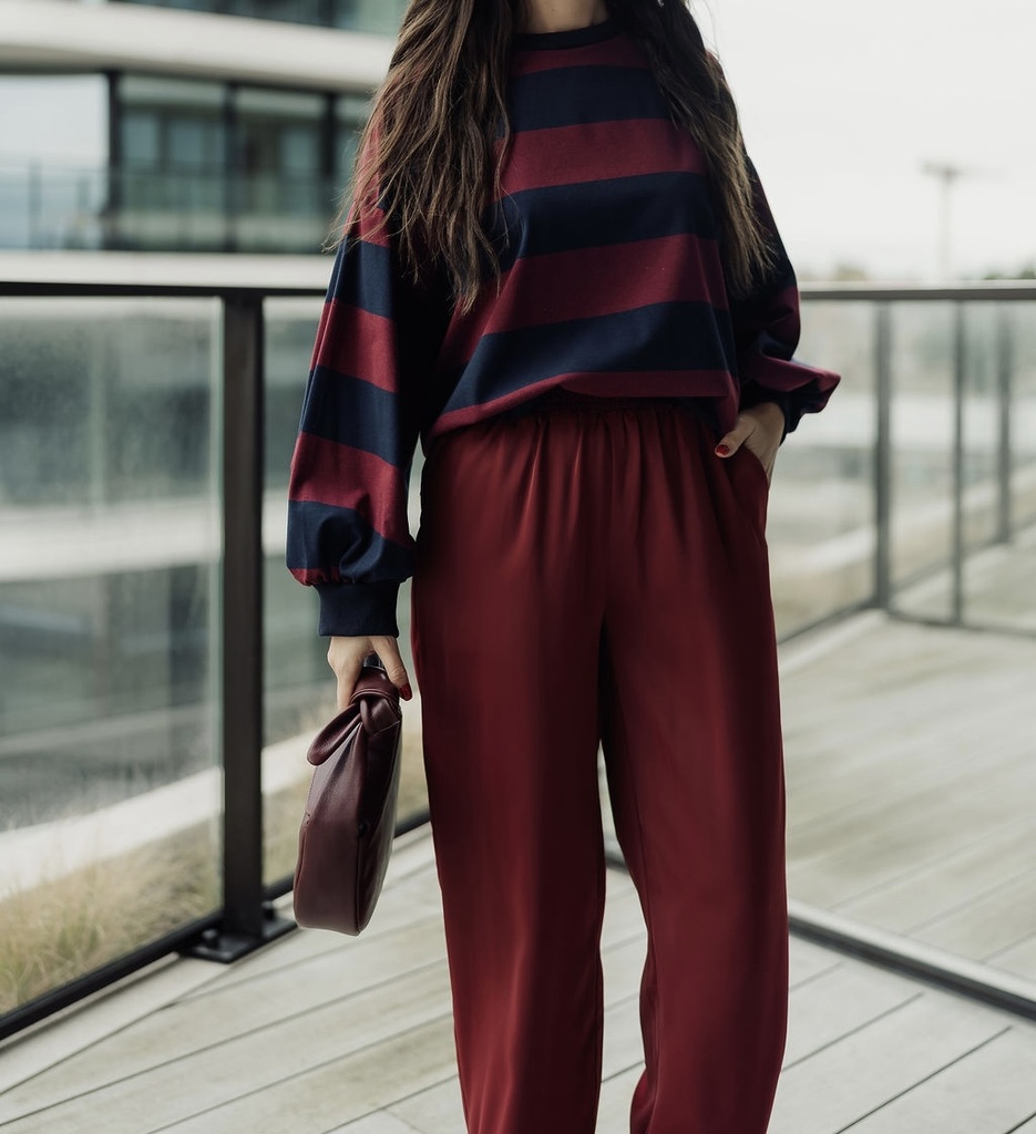 Striped Shirt Celia LS NavyBurgundy