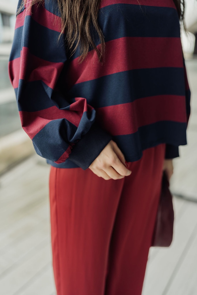 Striped Shirt Celia LS NavyBurgundy