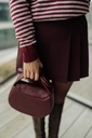 Hazel Striped Knit Grey/Burgundy