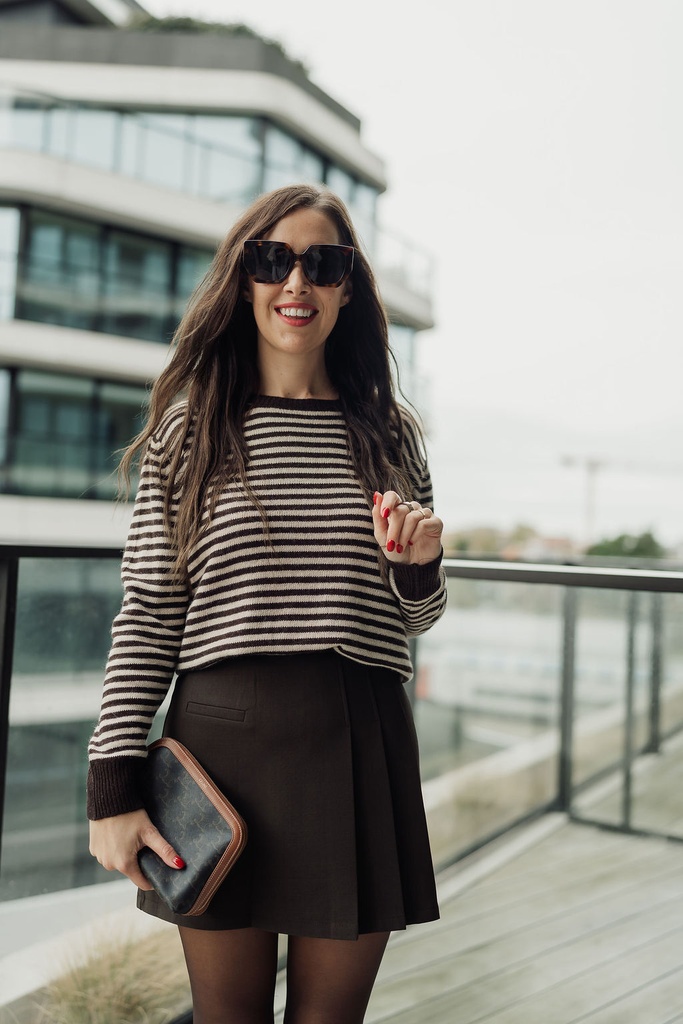 Hazel Striped Knit Beige/Brown