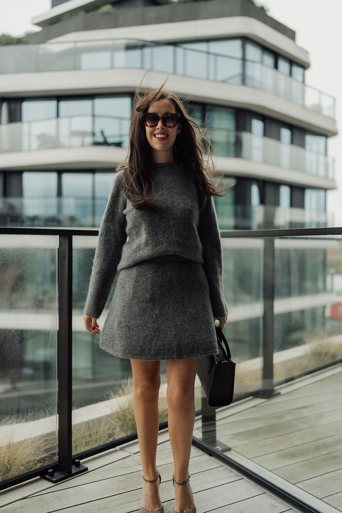 Knit Skirt Lulu Brushed Grey