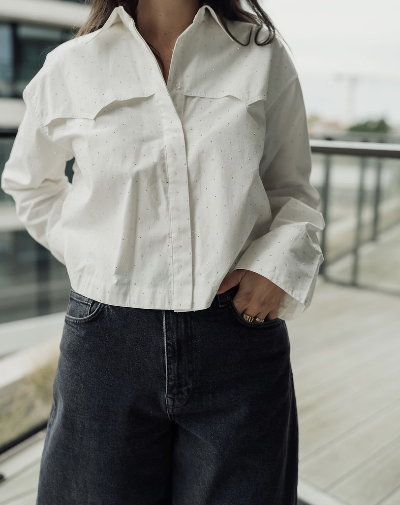 Short Studded Shirt Ciru Star White