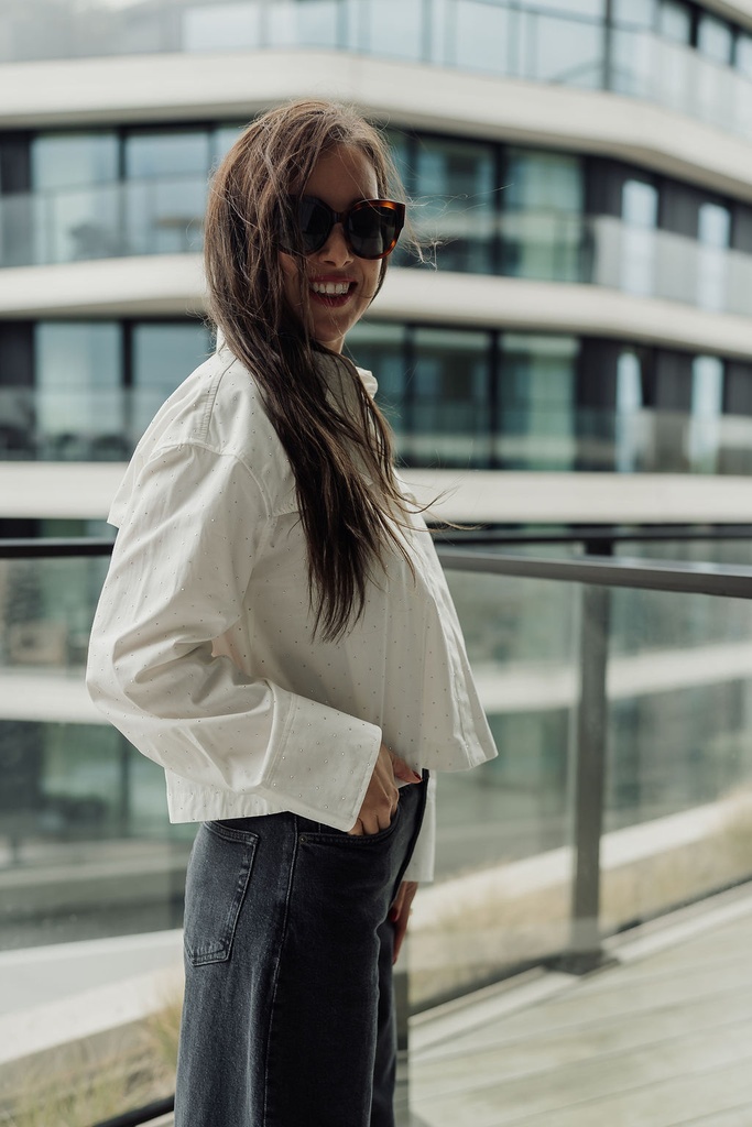 Short Studded Shirt Ciru Star White