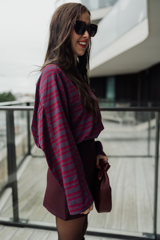 Striped Shirt Blue/Burgundy