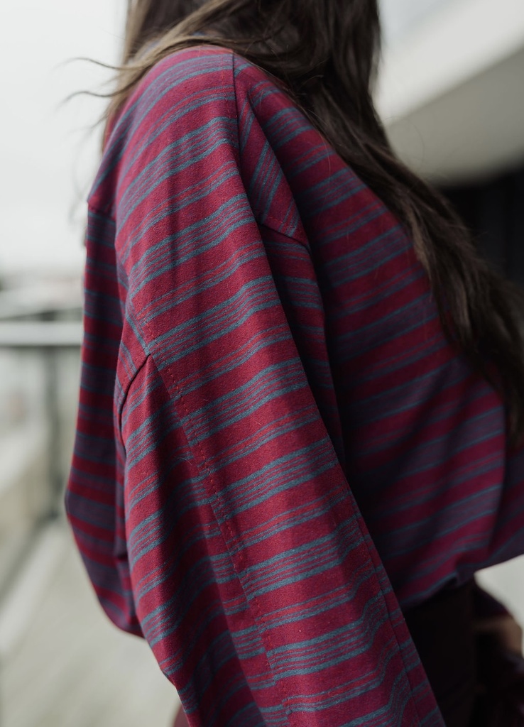 Striped Shirt Blue/Burgundy
