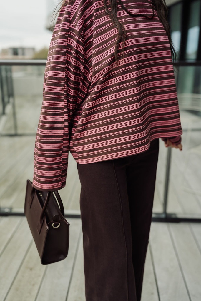 Striped Shirt Brown/Pink