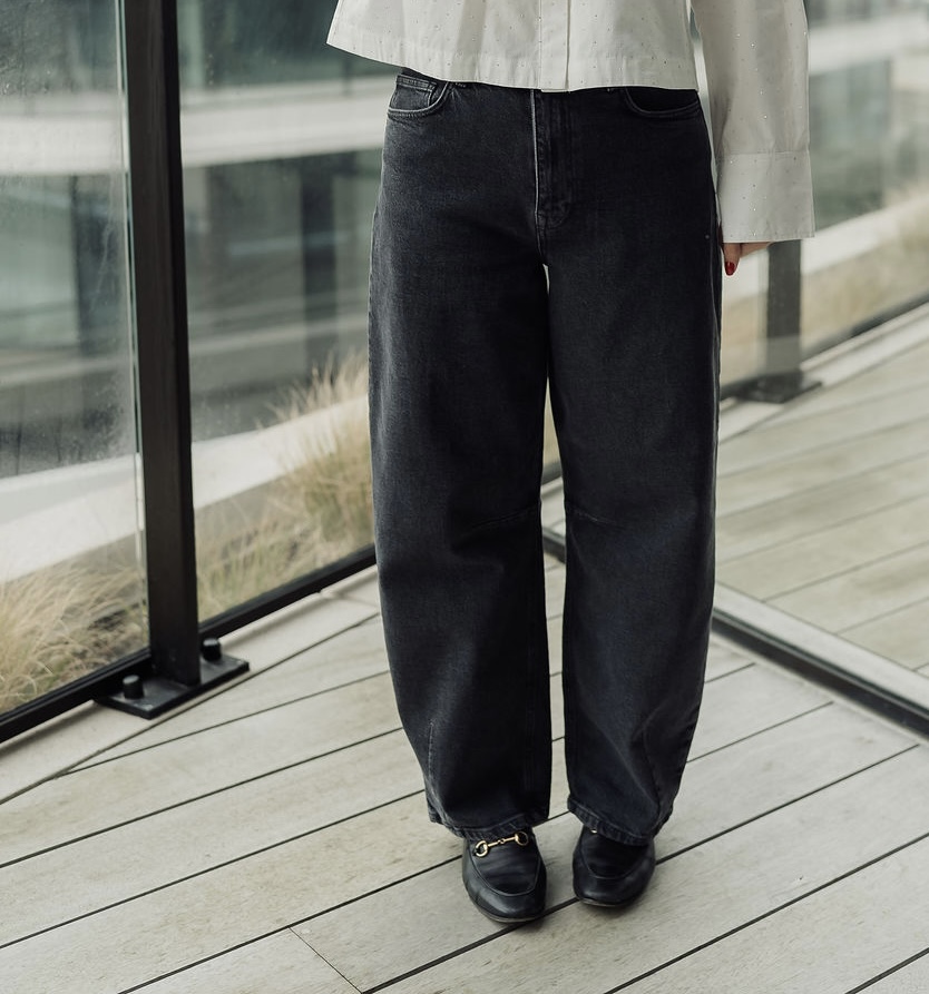 Barrel Jeans Loose Ane-Kori Grey