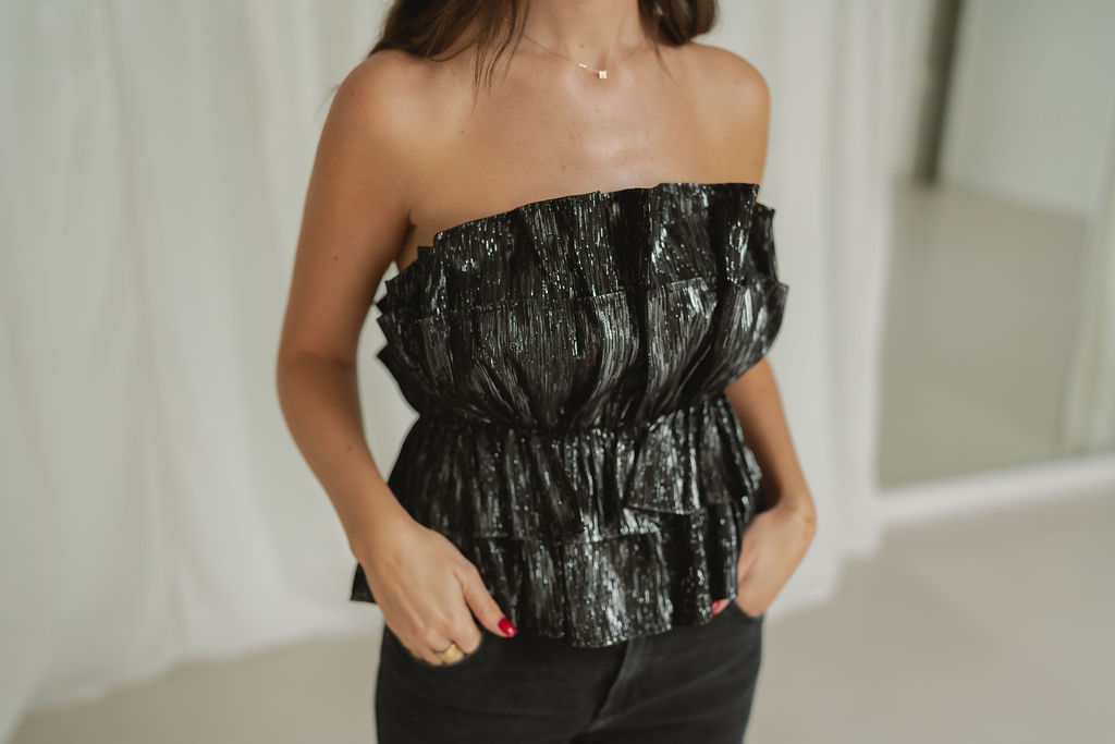 Short Top Atta Black Silver