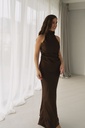 Long Satin Dress Juline Brown