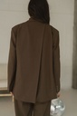 Open Back Blazer Brown