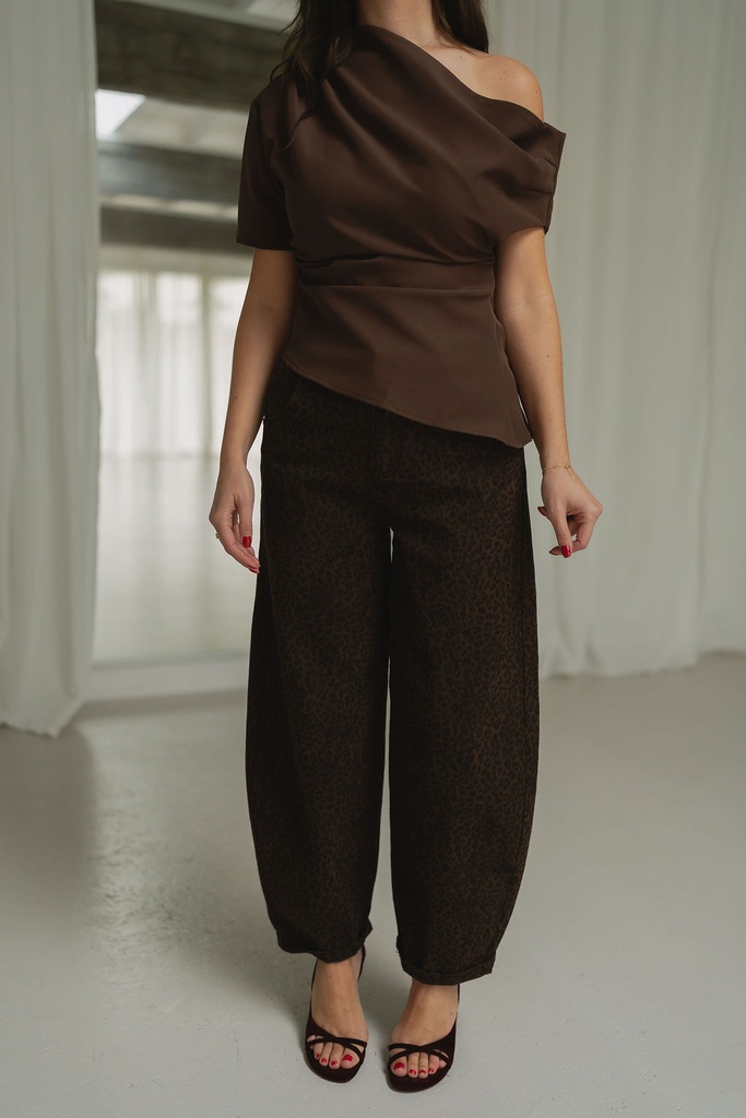 Top Draped Asymmetric Brown