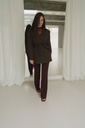 Blazer With Belt Dark Brown