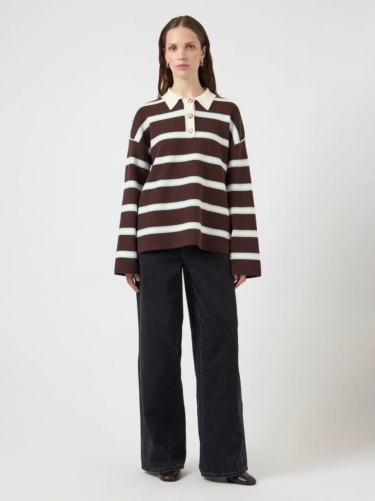 Polo Knit Isabel Chocolate Brown
