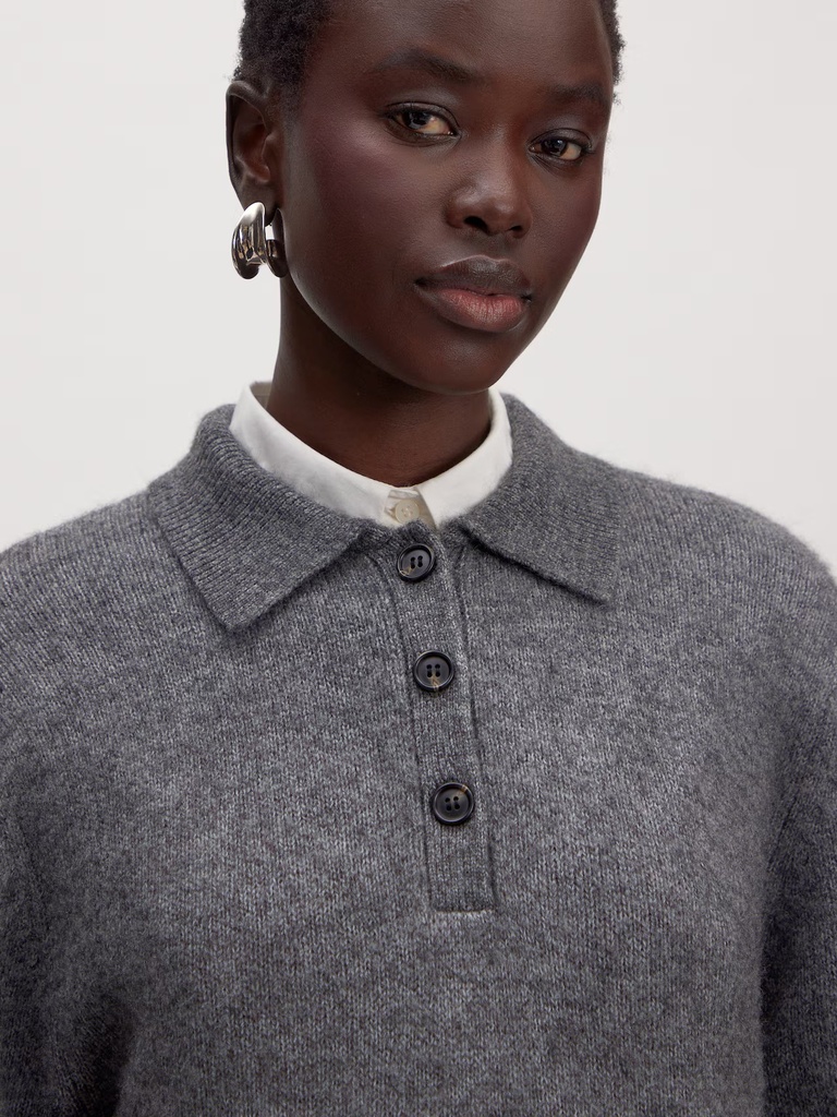 Wool Knit Dress Jeni Dark Grey