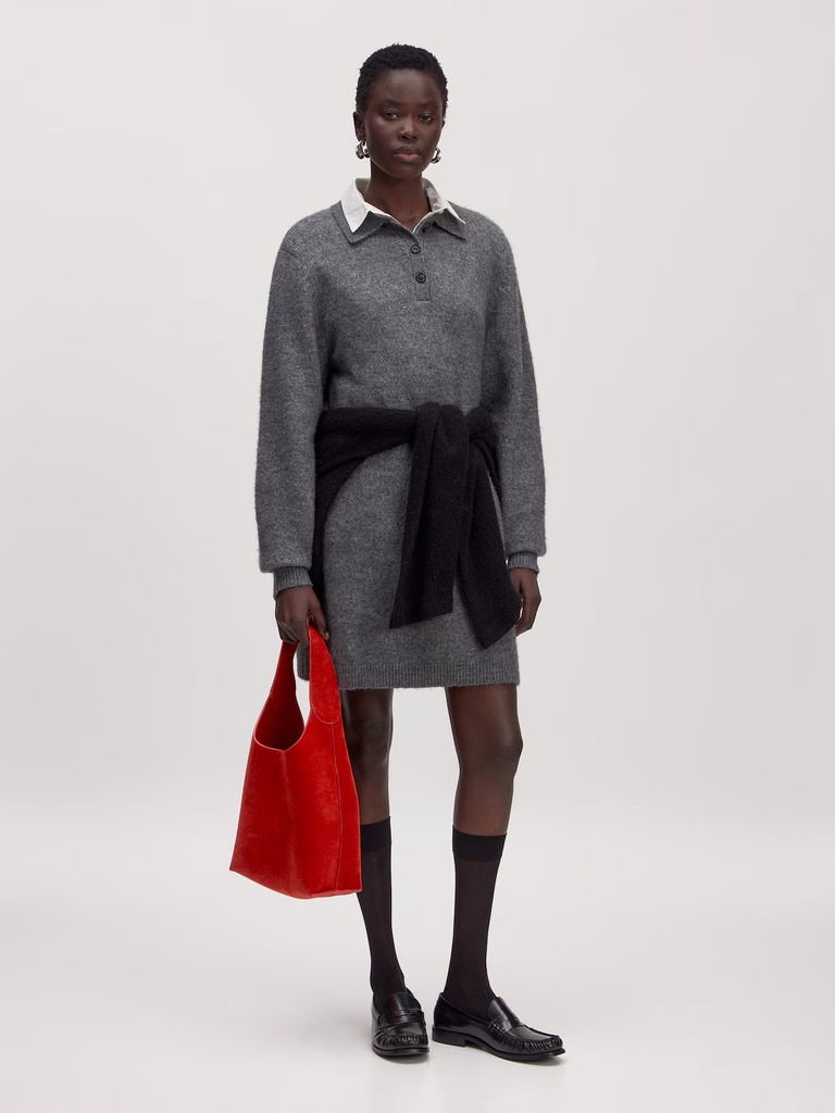 Wool Knit Dress Jeni Dark Grey