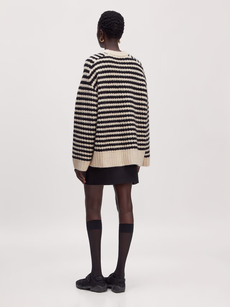 Wool Jumper Lennon Black And Rainy