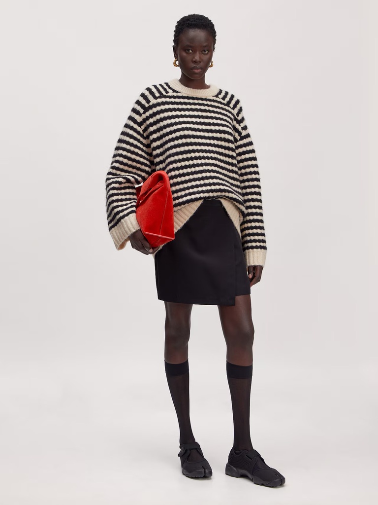 Wool Jumper Lennon Black And Rainy