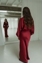 Maxi Dress Satin Burgundy